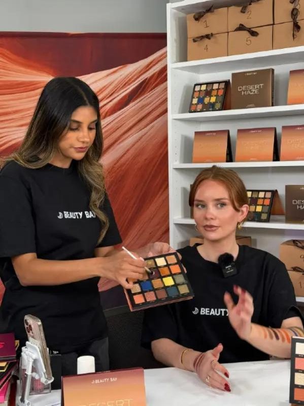 Beauty Bay presenters on a Cipher LIVE set